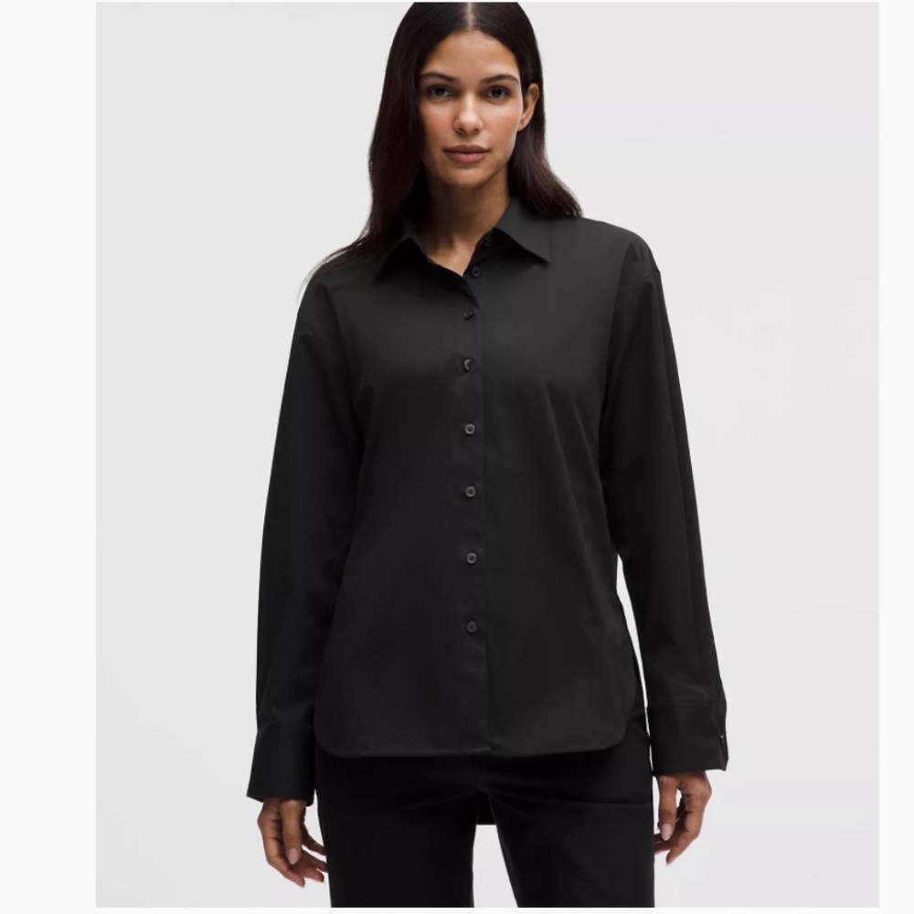 Lululeom Woven Relaxed-Fit Button-Up Shirt
